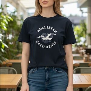 Hollister Dark Blue Tee with Logo (Item #F-013)